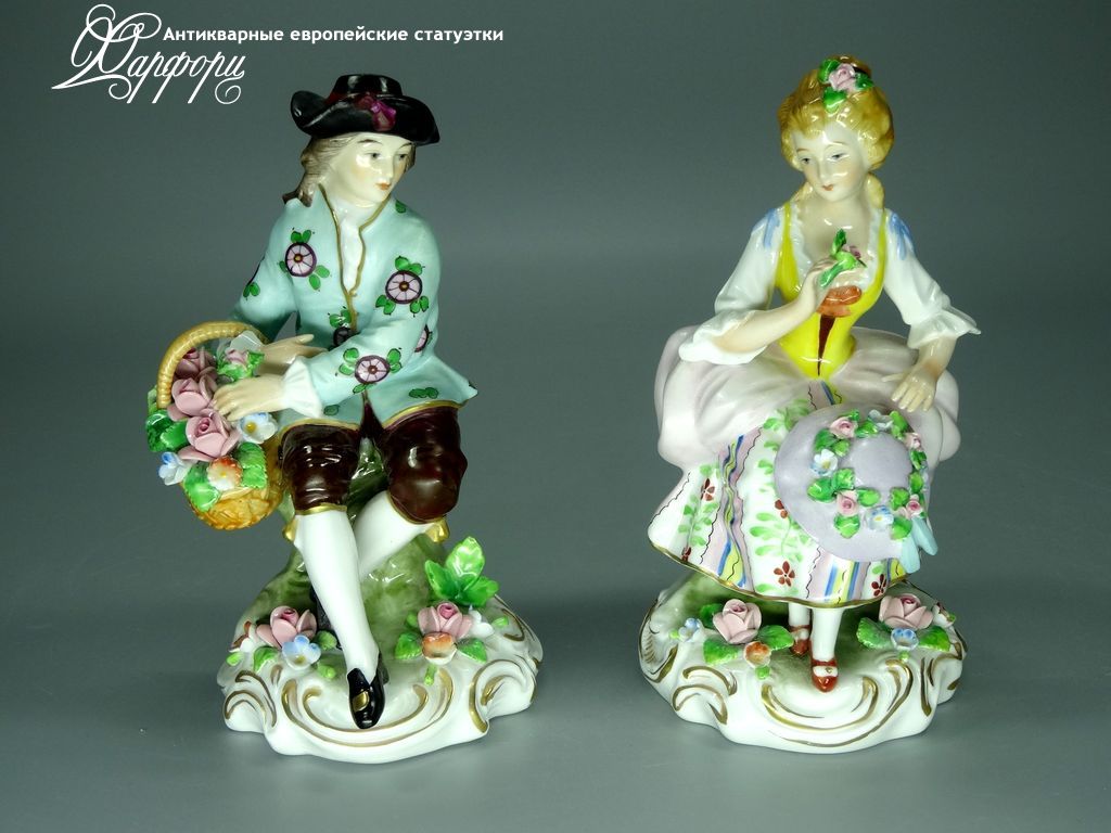 Купить фарфоровые статуэтки Sitzendorf, На цветочной поляне, Германия